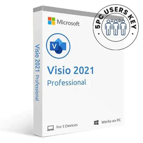 Microsoft Visio 2021 Professional 5 User Product Key Software Repair World
