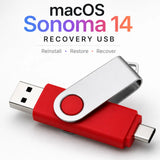 Sonoma 14 MacOS Installation Recovery USB and USB-C