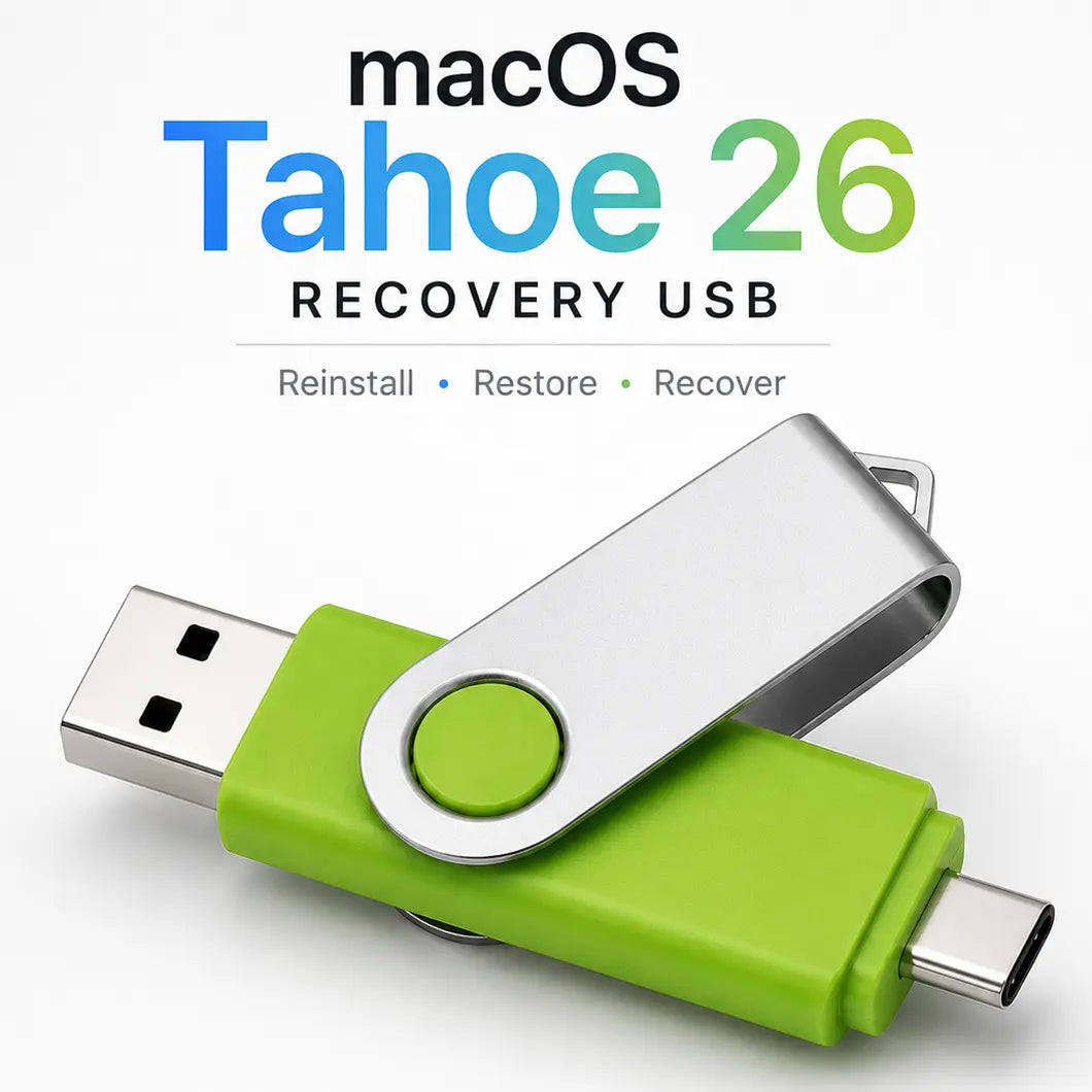 Tahoe 26 MacOS Installation Recovery USB and USB-C