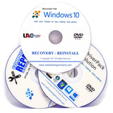 PC Laptop Recovery 3 DVD Bundle for Windows 10