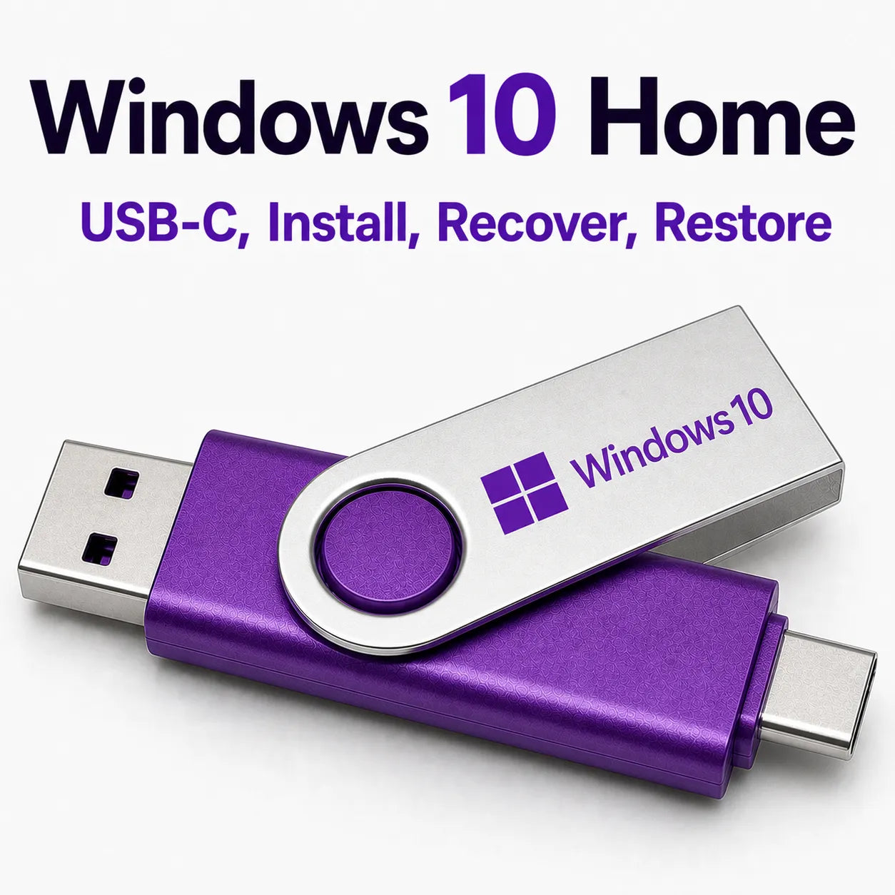 Windows 10 Home Installation Recovery Bootable USB-C