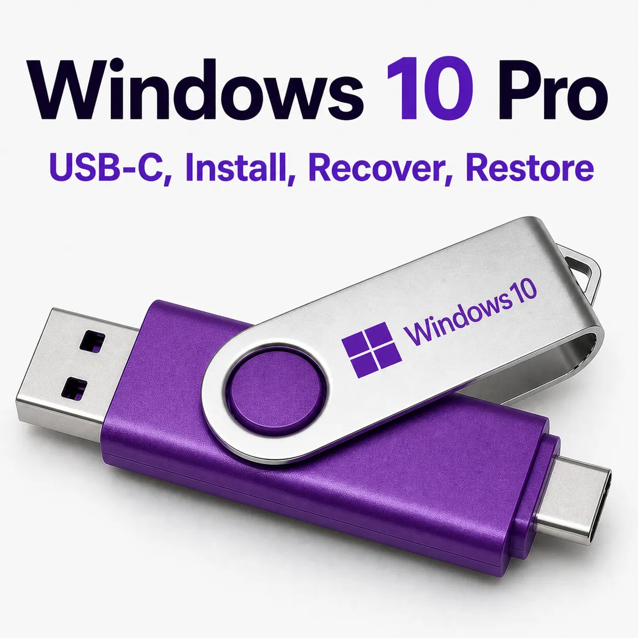 Windows 10 Professional Installation Recovery Bootable USB-C
