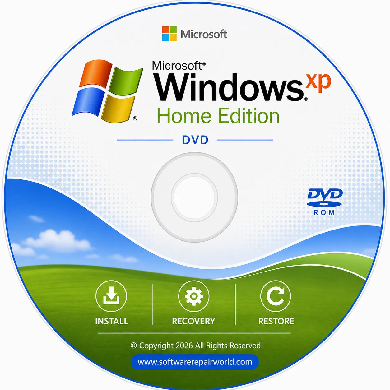 Windows XP Home Reinstall Recovery DVD