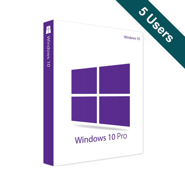 Microsoft Windows 10 Professional 5PC Users Devices