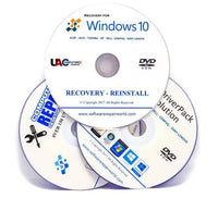 PC Laptop Recovery 3 DVD Bundle for Windows 10 - Software Repair World