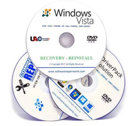 PC Laptop Recovery 3 DVD Bundle for Windows Vista - Software Repair World