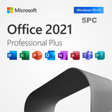 Microsoft Office 2021 Professional Plus | Windows | 5 PC | Lifetime Product Key