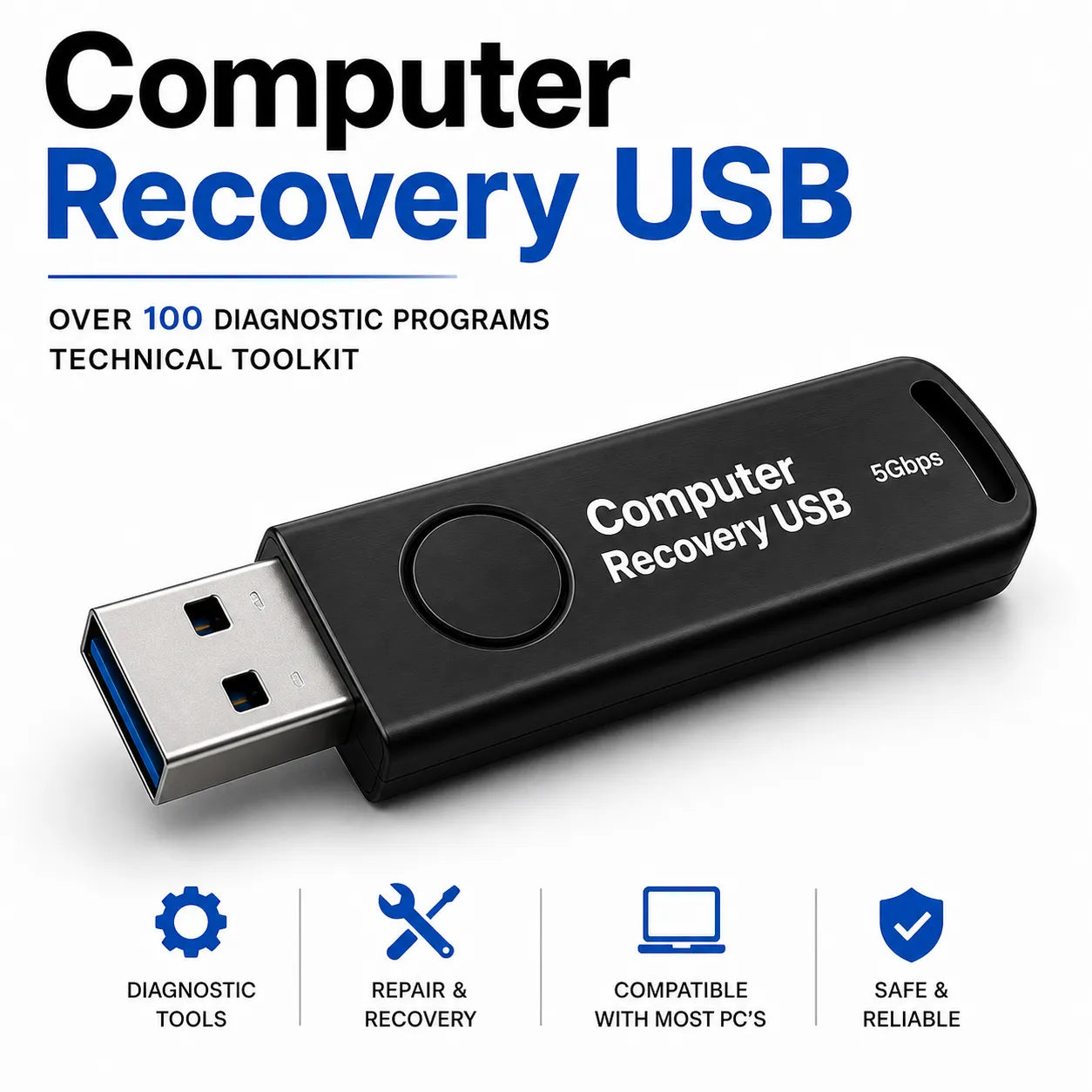 PC Laptop Computer Recovery Repair Fix Restore USB