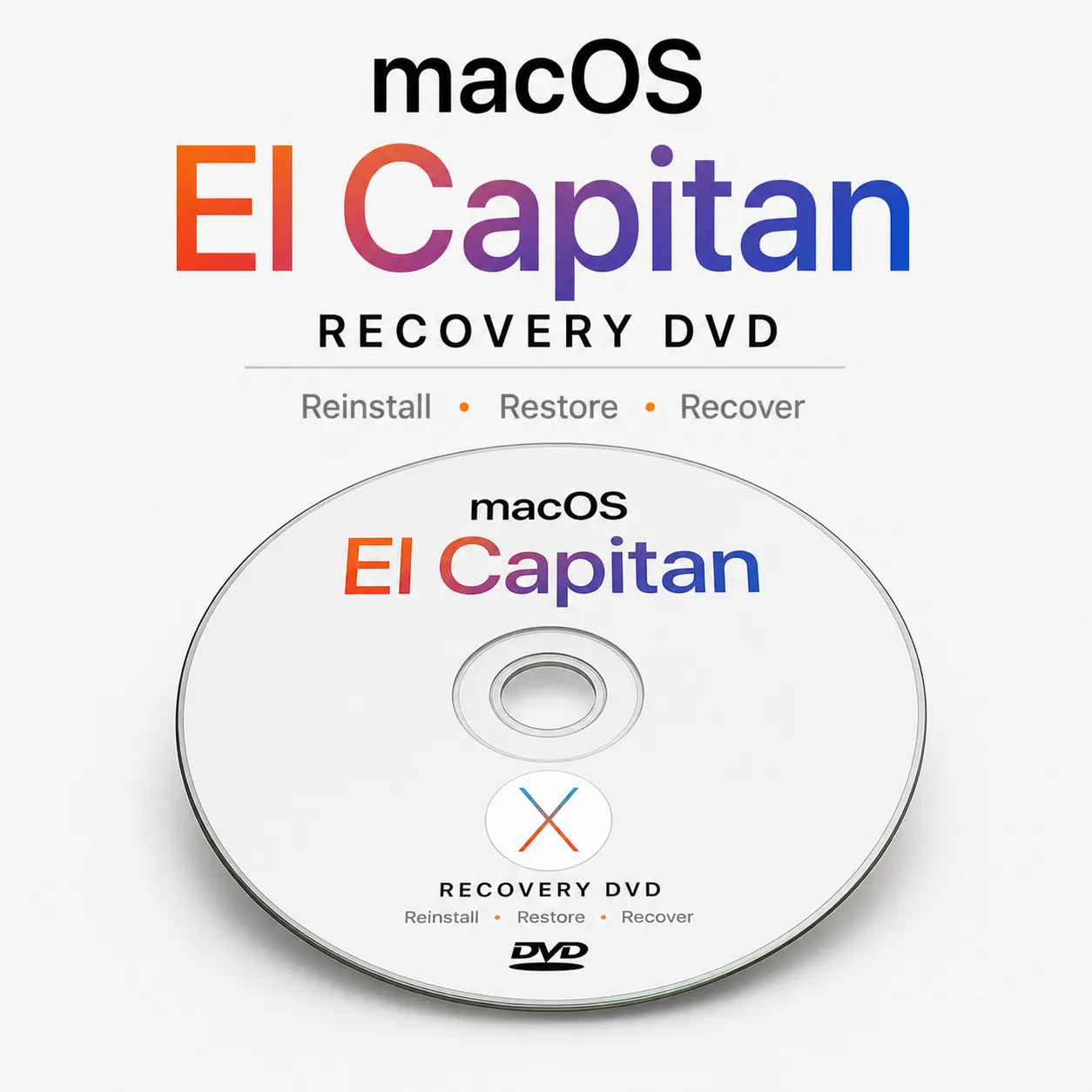 El Capitan MacOS Installation Recovery Bootable DVD