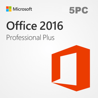 Microsoft Office 2016 Professional Plus | 5 PC | Product Key | Instant