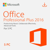 Microsoft Office 2016 Professional Plus | 5 PC | Product Key | Instant