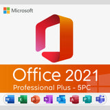 Microsoft Office 2021 Professional Plus | Windows | 5 PC | Lifetime Product Key