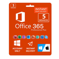 Microsoft Office 365 1 Year License 5PC Devices PC or Mac