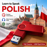 Learn How to Speak POLISH Language Learning Course on USB