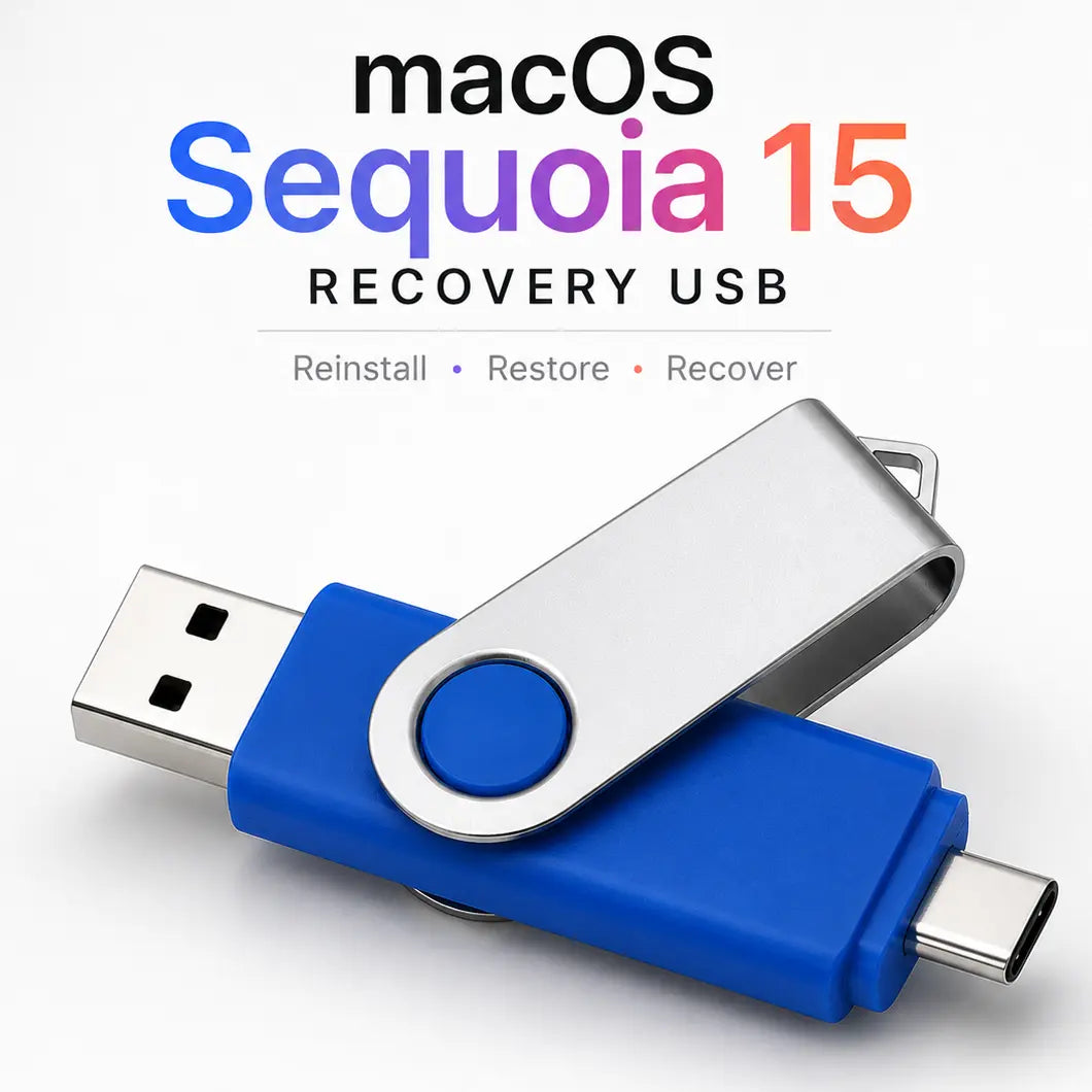 Sequoia 15 MacOS Installation Recovery USB and USB-C