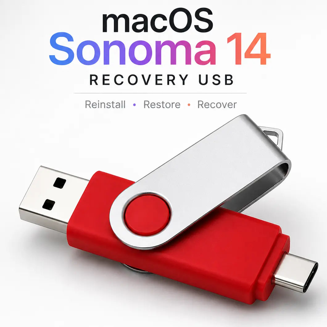 Sonoma 14 MacOS Installation Recovery USB and USB-C