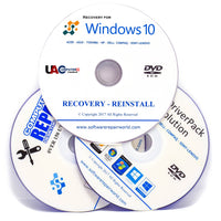 PC Laptop Recovery 3 DVD Bundle for Windows 10