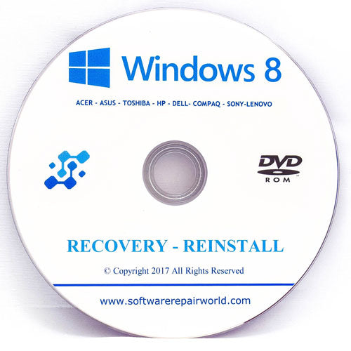 Windows 8.1 Laptop Reinstall Recovery DVD