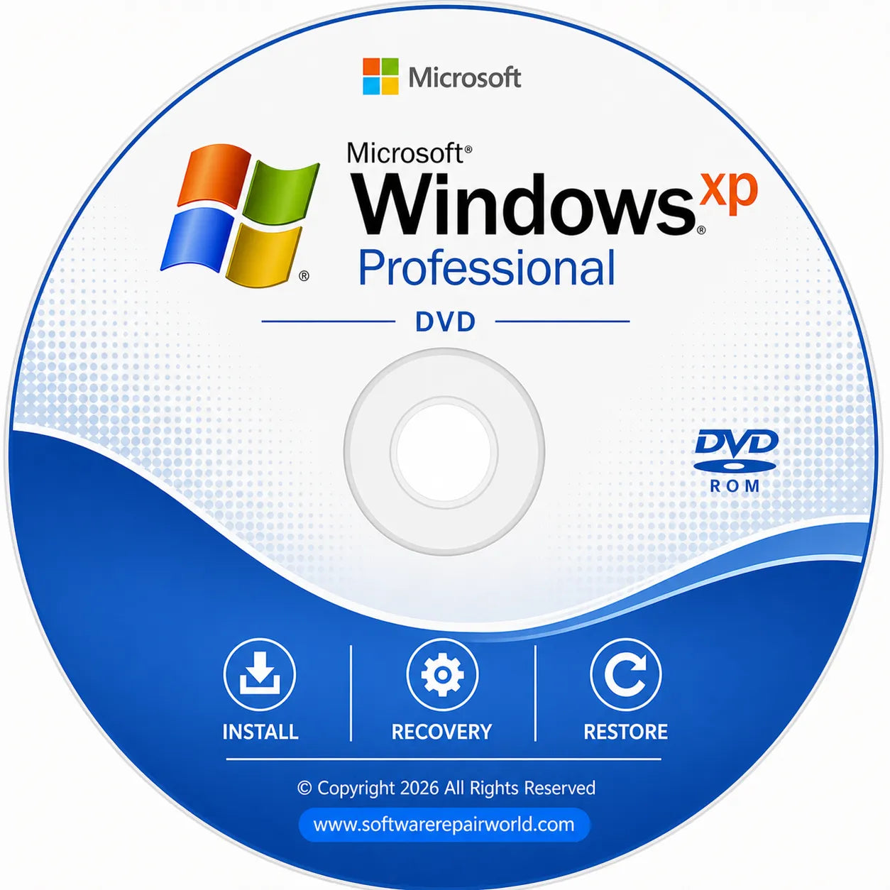 Windows XP Professional Reinstall Recovery DVD