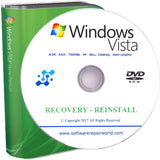 Windows Vista Home Premium Reinstall Recovery Repair DVD Disk